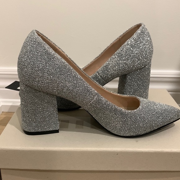 BNWT VERO MODA GLITTER CHUNKY PUMP SIZE 5 - Picture 3 of 8